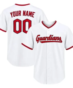 Men's Cleveland Guardians Home Jersey Custom Bold Name and Number