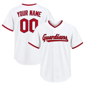 Men's Cleveland Guardians Home Jersey Custom Bold Name and Number
