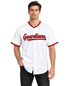 Men's Cleveland Guardians Home Jersey Custom Bold Name and Number
