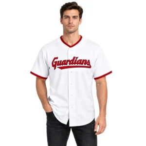 Men's Cleveland Guardians Home Jersey Custom Bold Name and Number