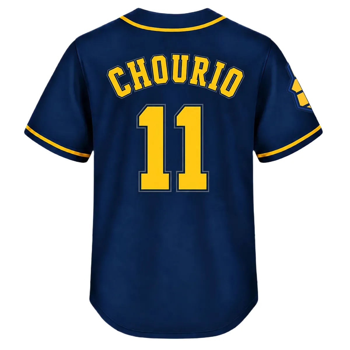 Men's Jackson Chourio Brewers Navy Jersey Bold Away Style