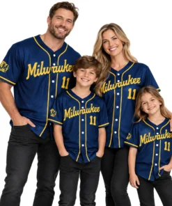 Men's Jackson Chourio Brewers Navy Jersey Bold Away Style