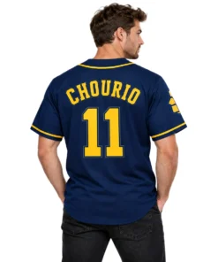 Men's Jackson Chourio Brewers Navy Jersey Bold Away Style
