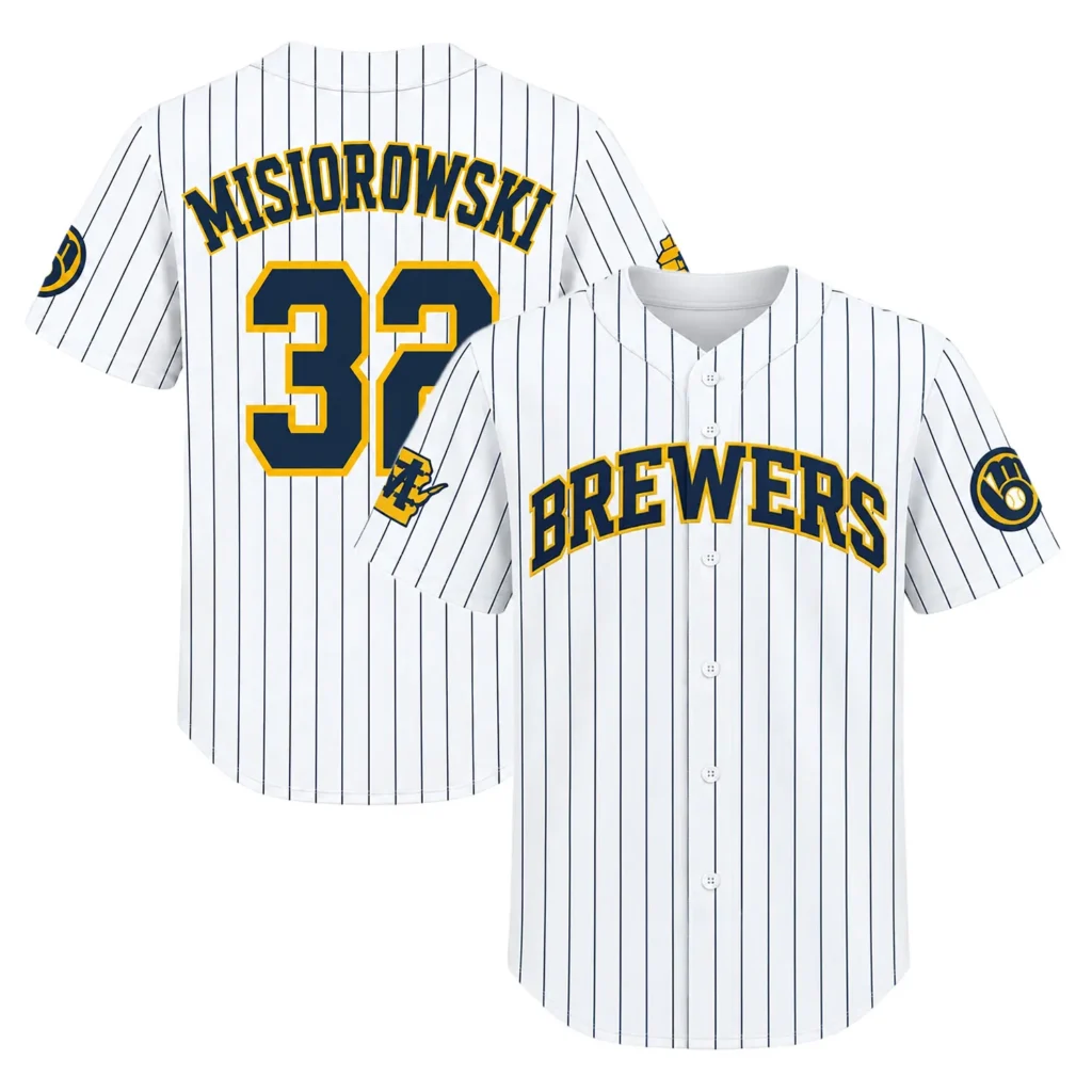 Men's Jacob Misiorowski Brewers White Jersey Epic Fan Apparel