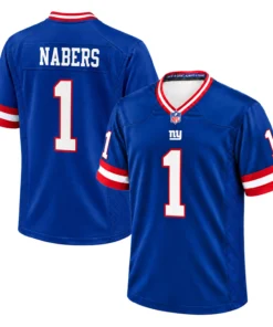 Men's Malik Nabers Giants Blue Jersey 2026 Bold Style