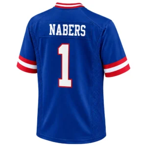 Men's Malik Nabers Giants Blue Jersey 2026 Bold Style
