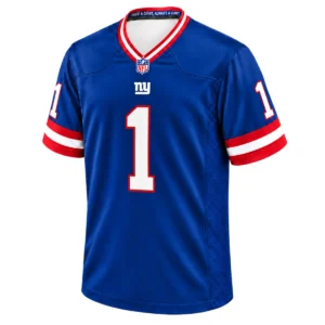 Men's Malik Nabers Giants Blue Jersey 2026 Bold Style