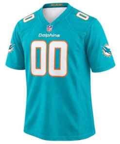 Miami Dolphins Aqua Custom Jersey 2026 front view