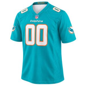 Miami Dolphins Aqua Custom Jersey 2026 front view