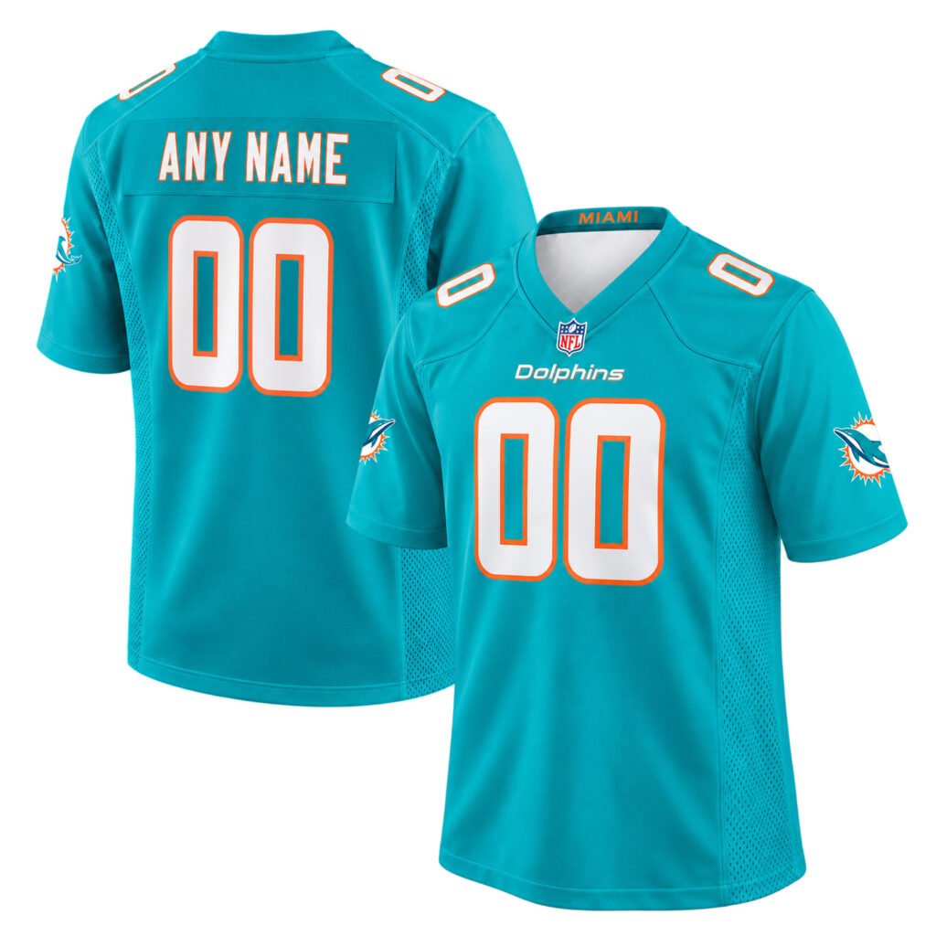 Miami Dolphins Aqua Custom Jersey 2026 – Elite Home Fan Style