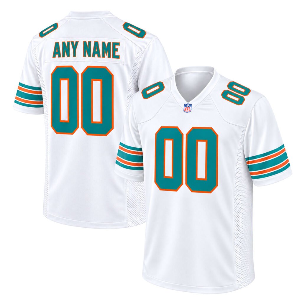 Miami Dolphins White Throwback Jersey – Bold Retro Style