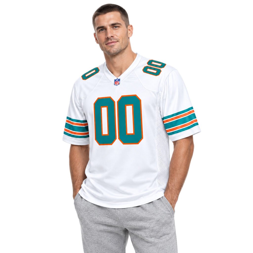 Miami Dolphins White Throwback Jersey – Bold Retro Style