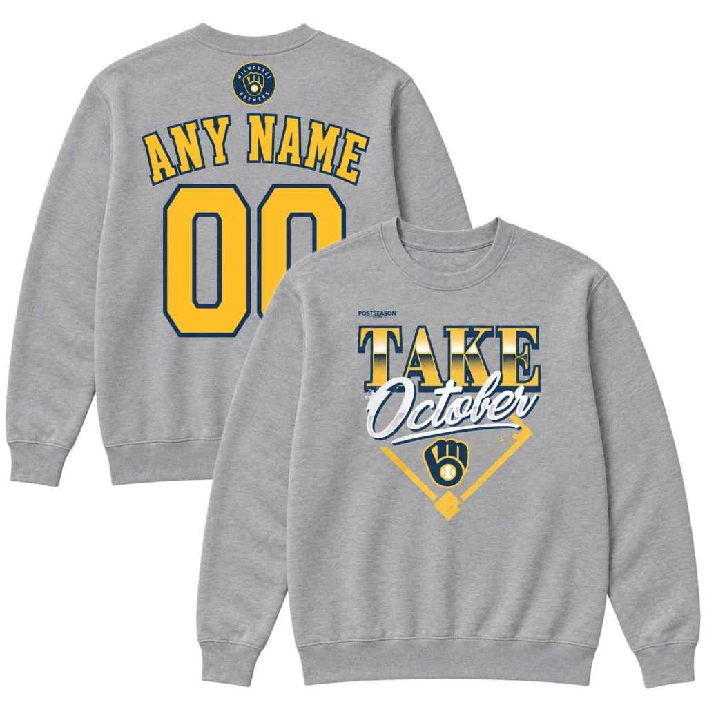 Milwaukee Brewers 2026 Champions Custom Sweatshirt – Elite Distressed Locker Room Take October