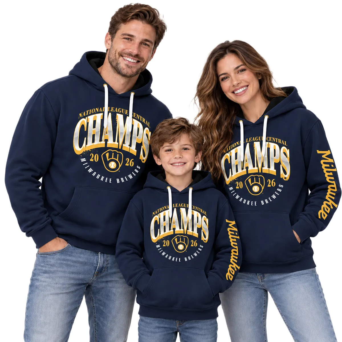 Milwaukee Brewers 2026 Champions Hoodie Bold MLB baseball