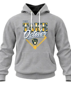 Milwaukee Brewers 2026 Division Series Champions Custom Hoodie – Dynamic Gray Distressed Locker Room Take October