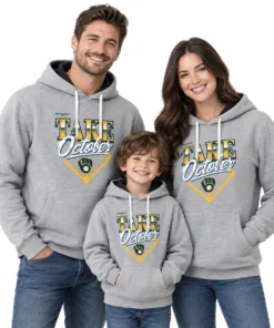 Milwaukee Brewers 2026 Division Series Champions Hoodie – Vibrant Gray Distressed Locker Room Take October