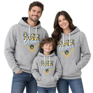 Milwaukee Brewers 2026 Division Series Champions Hoodie – Vibrant Gray Distressed Locker Room Take October