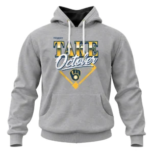 Milwaukee Brewers 2026 Division Series Champions Hoodie – Vibrant Gray Distressed Locker Room Take October
