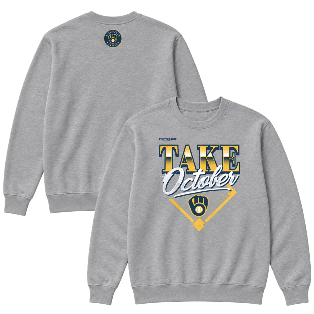 Milwaukee Brewers 2026 Division Series Champions Sweatshirt – Bold Gray Distressed Locker Room Take October