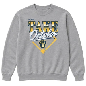 Milwaukee Brewers 2026 Division Series Champions Sweatshirt – Bold Gray Distressed Locker Room Take October