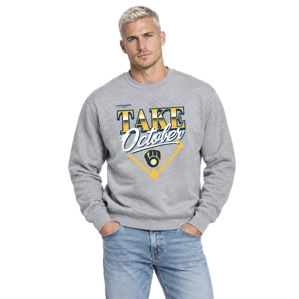 Milwaukee Brewers 2026 Division Series Champions Sweatshirt – Bold Gray Distressed Locker Room Take October