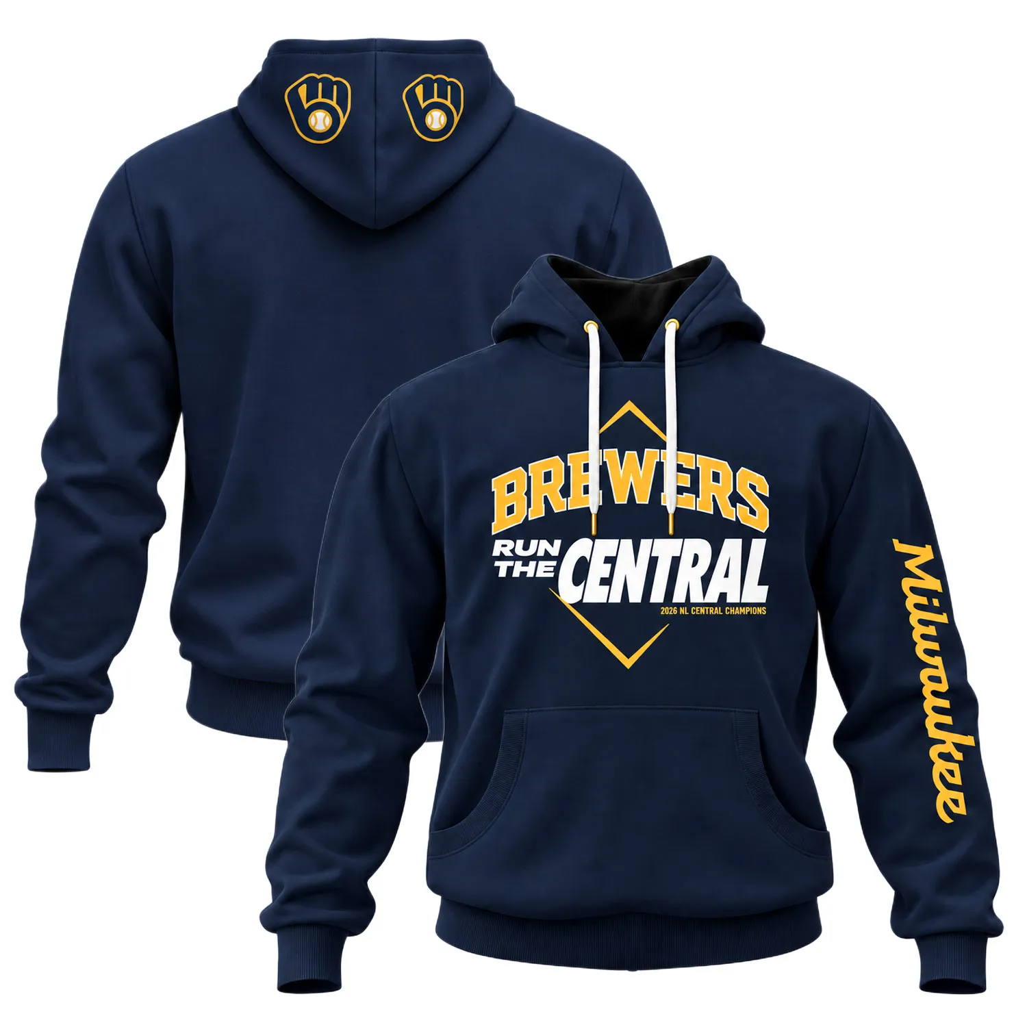 Milwaukee Brewers Champions 2026 Hoodie Bold MLB fan gear
