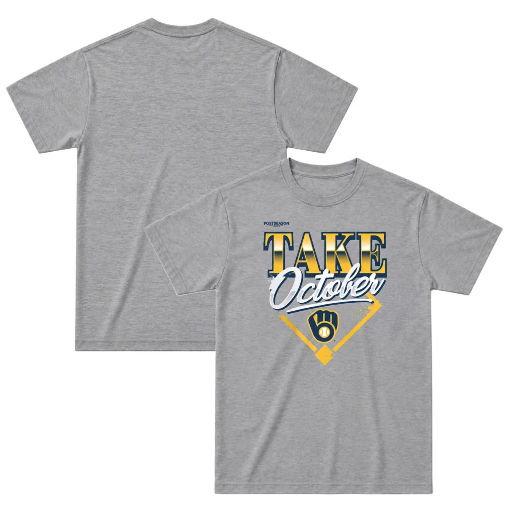 Milwaukee Brewers Locker Room 2026 - Bold MLB Division Series Champions Distressed Take October T-Shirt