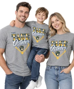 Milwaukee Brewers Locker Room 2026 - Bold MLB Division Series Champions Distressed Take October T-Shirt