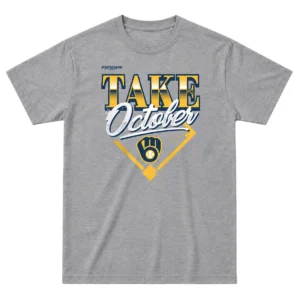 Milwaukee Brewers Locker Room 2026 - Bold MLB Division Series Champions Distressed Take October T-Shirt