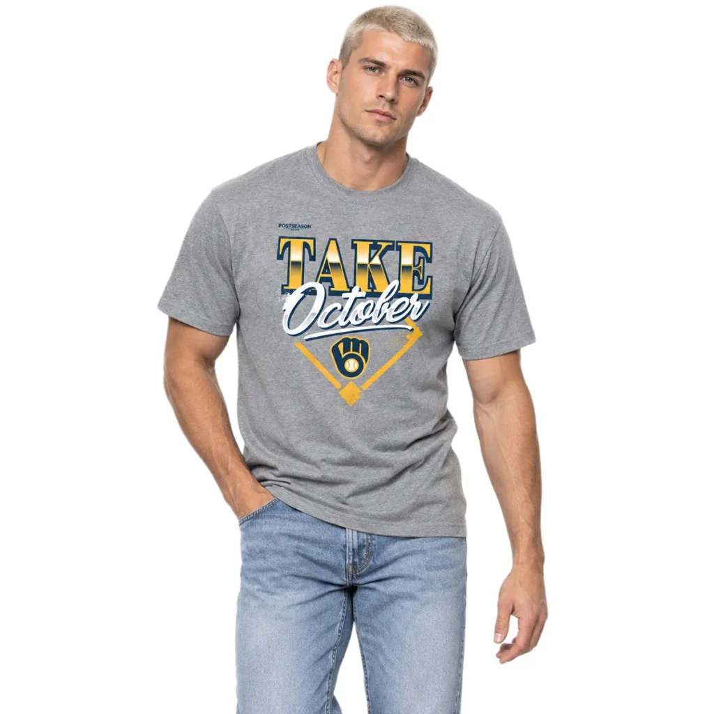 Milwaukee Brewers Locker Room 2026 - Bold MLB Division Series Champions Distressed Take October T-Shirt