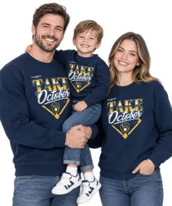 Milwaukee Brewers Locker Room Champions Sweatshirt – Epic Gray Distressed Division Series Take October
