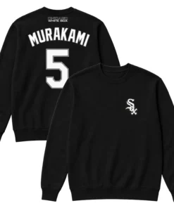 Munetaka Murakami White Sox Sweatshirt – Elite #5 Black MLB Baseball