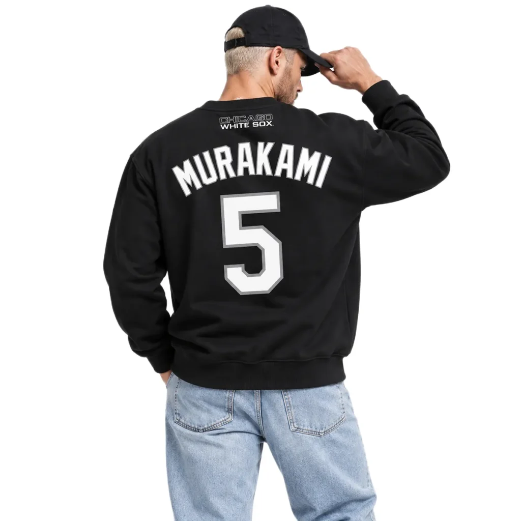 Munetaka Murakami White Sox Sweatshirt – Elite #5 Black MLB Baseball