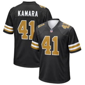 New Orleans Saints Alvin Kamara Black Alternate Jersey – Bold Player Style