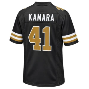 New Orleans Saints Alvin Kamara Black Alternate Jersey – Bold Player Style