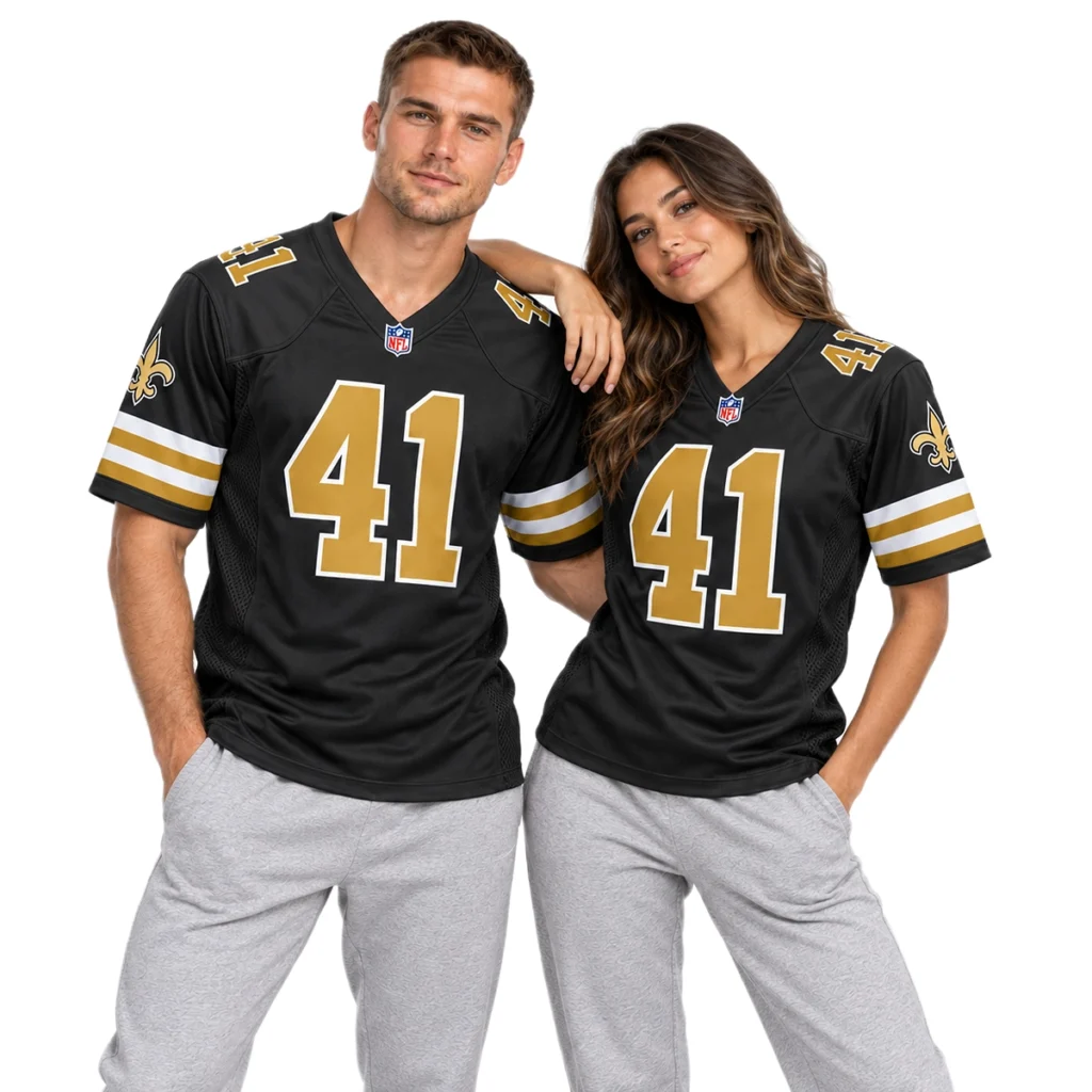 New Orleans Saints Alvin Kamara Black Alternate Jersey – Bold Player Style