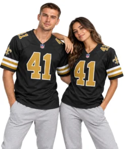New Orleans Saints Alvin Kamara Black Alternate Jersey – Bold Player Style