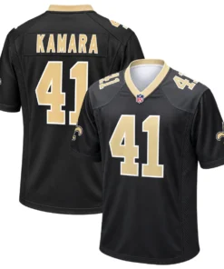 New Orleans Saints Alvin Kamara Black Jersey – Bold Player Style 7XL