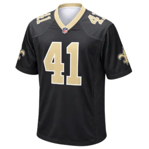 New Orleans Saints Alvin Kamara Black Jersey – Bold Player Style 7XL