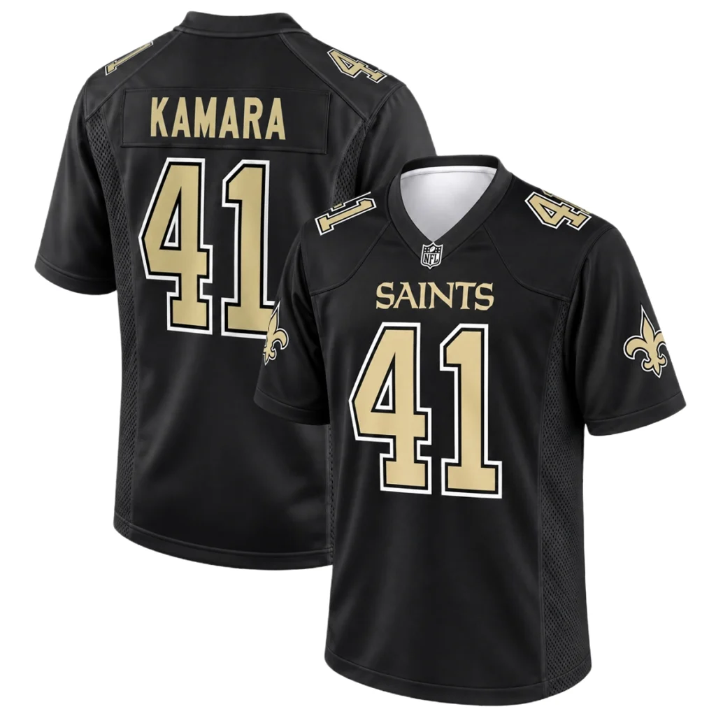 New Orleans Saints Alvin Kamara Carbon Black Jersey – Legendary Player Edition