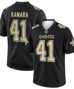 New Orleans Saints Alvin Kamara Carbon Black Jersey – Legendary Player Edition