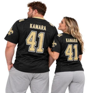 New Orleans Saints Alvin Kamara Carbon Black Jersey – Legendary Player Edition