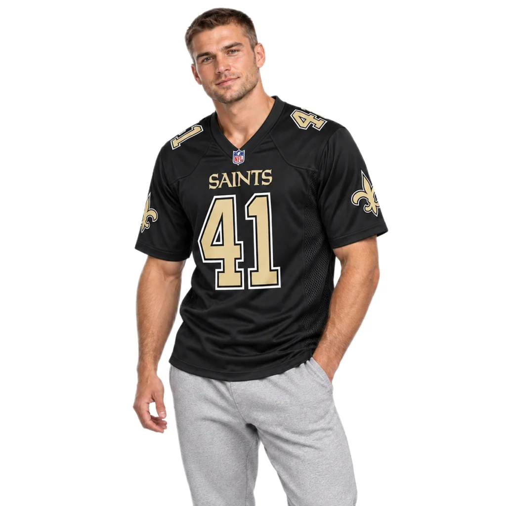 New Orleans Saints Alvin Kamara Carbon Black Jersey – Legendary Player Edition
