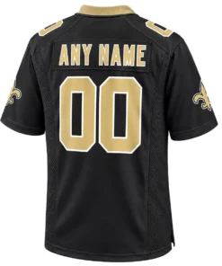 New Orleans Saints Black Custom Jersey – Exclusive 7XL