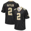 New Orleans Saints Spencer Rattler Black Team Jersey – Legendary Player 7XL