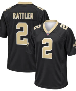 New Orleans Saints Spencer Rattler Black Team Jersey – Legendary Player 7XL