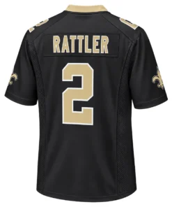 New Orleans Saints Spencer Rattler Black Team Jersey – Legendary Player 7XL