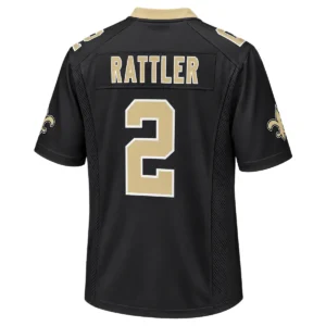 New Orleans Saints Spencer Rattler Black Team Jersey – Legendary Player 7XL
