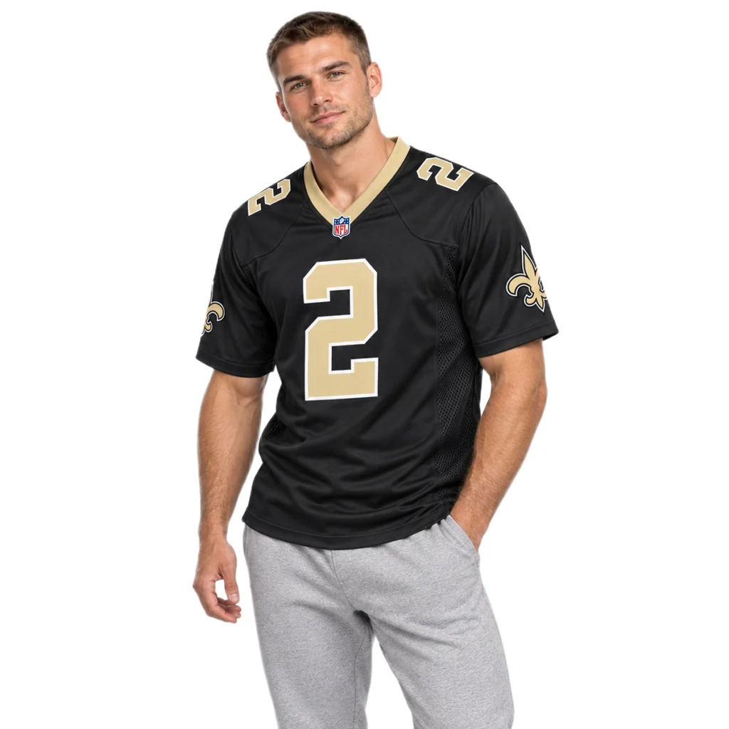 New Orleans Saints Spencer Rattler Black Team Jersey – Legendary Player 7XL
