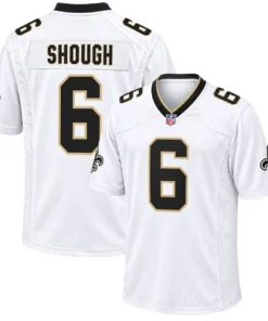 New Orleans Saints Tyler Shough Jersey White Bold QB Spirit 7XL